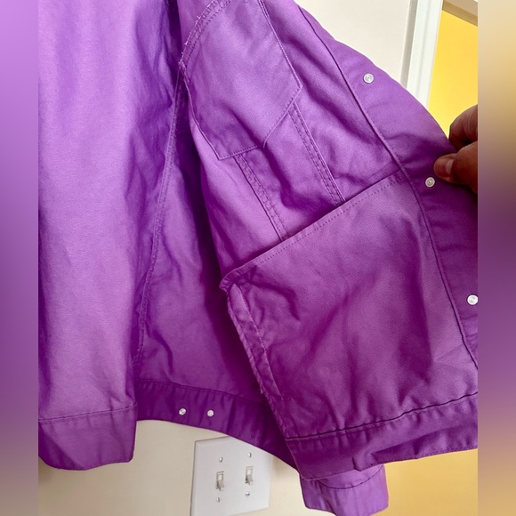Lavender Women Within stretch Denim Jacket size 24 - Picture 3 of 7